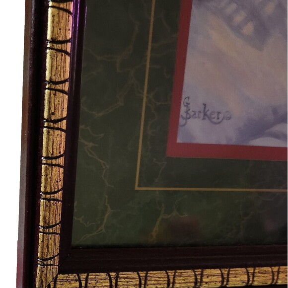 Home Interiors Framed/Matted Art Print by G. Barker Santa Claus Christmas - Picture 3 of 6